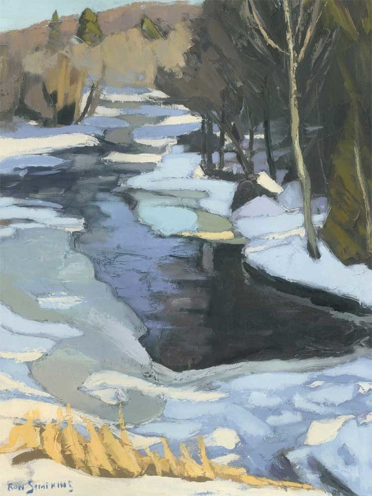 "Blue Shadows" Museum Mounted Canvas Print, 24"x32"