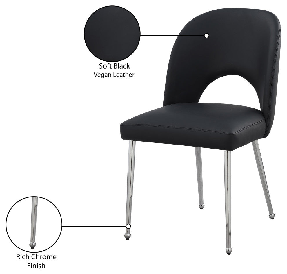Logan Dining Chair, Set of 2, Black