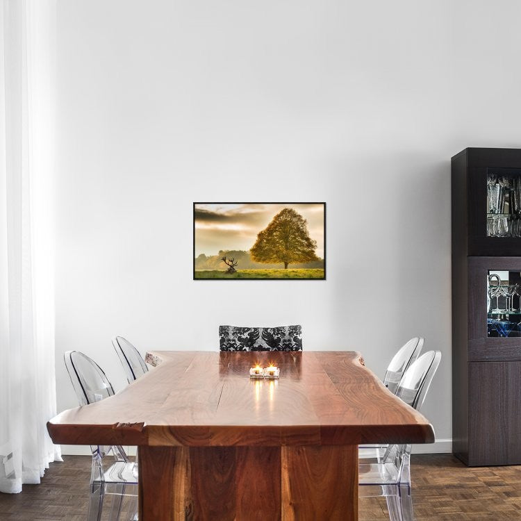 "Untitled" Framed Canvas Giclee by Tudor Amot, 31x18"