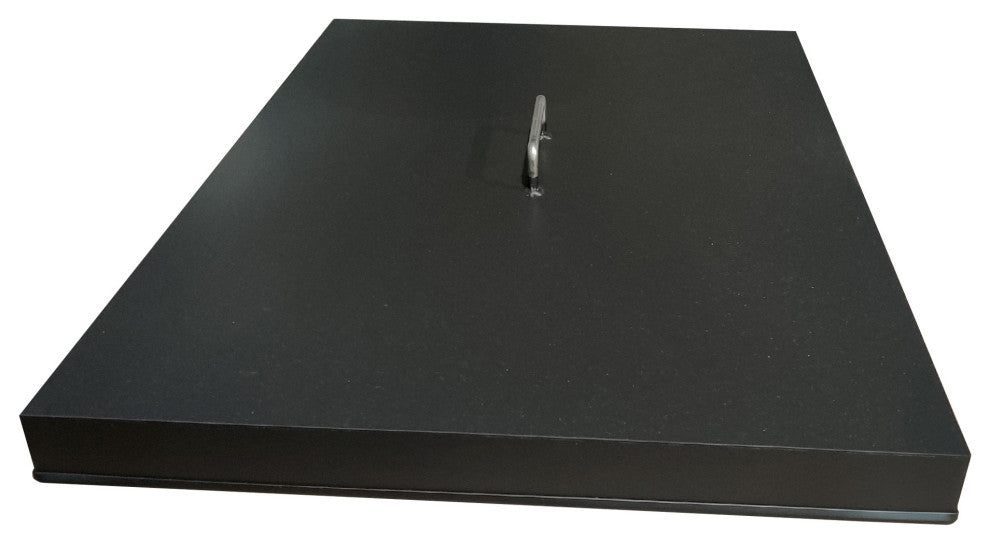 Square Fore Pit Snuffer Cover, Stainless Steel, 3" Rise, 41" Diameter