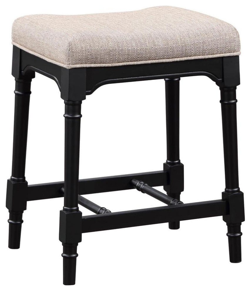 5-piece Rectangular Spindle Leg Counter Height Dining Set Oatmeal and Black