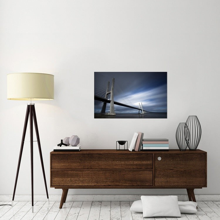 "In Blue 2" Stretched Canvas Giclee by Jorge Feteira, 40x26"