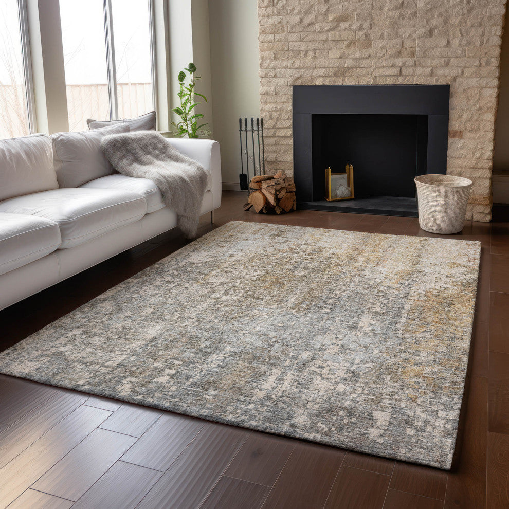 Premium Machine Washable Mayfield AMF581 Beige 2'6" x 3'10" Rug