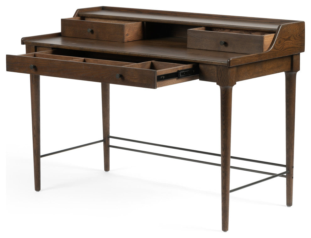 Moreau Writing Desk-Dark Toasted Oak
