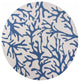 HomeRoots 7' x 7' Polyester Ivory or Blue Area Rug