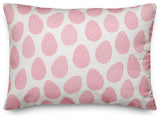 Pink Easter Egg Pattern 14x20 Lumbar Pillow Cover