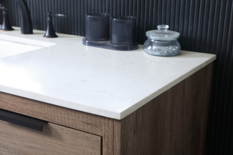 Louie 54" SIngle Bathroom Vanity, Natural Oak