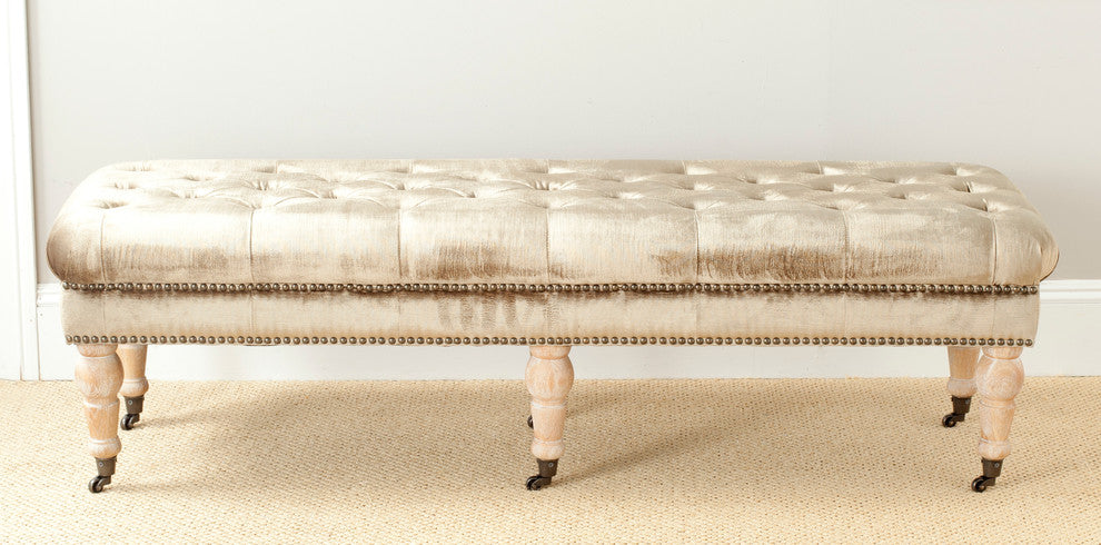 Safavieh Barney Tufted Bench, Antique Sage