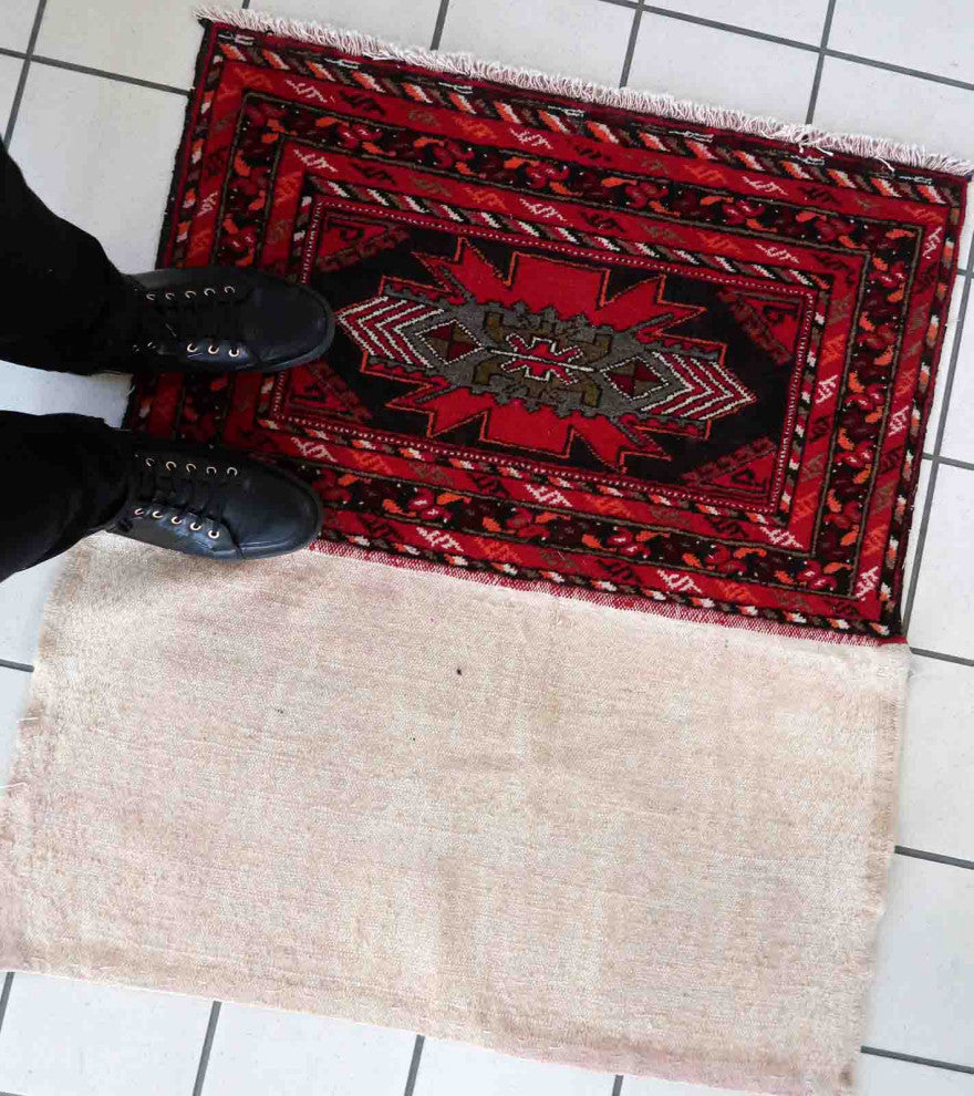 Handmade Vintage Persian Malayer Salt Bag 1.6'x2.6', 50cmx80cm 1960s