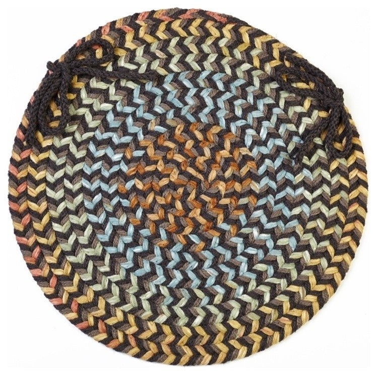 Rhody Rug Cypress Brown Velvet 15" Chair Pad