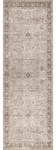 Bayberry Spill Proof Vintage Machine Washable Area Rug, Sand 2'6"x10'