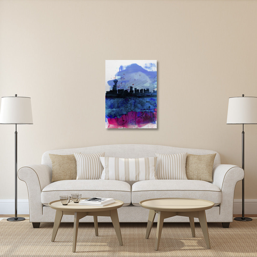 "Vancouver Watercolor Skyline" Fine Art Print