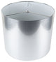 Classic Drum Metallic Lampshade, 12"x12"x10", Silver