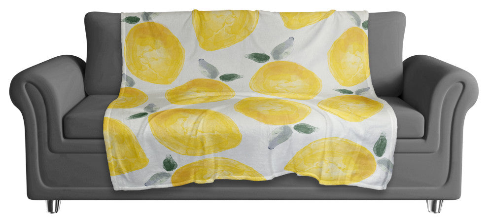 Lemon Pattern 6 50x60 Coral Fleece Blanket