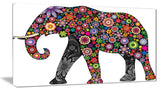 "Cheerful Elephant" Animal Digital Art Canvas Print