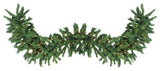 Pre-lit Windsor Green Pine Artificial Christmas Garland, Clear Lights, 10"