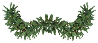 Pre-lit Windsor Green Pine Artificial Christmas Garland, Clear Lights, 10"