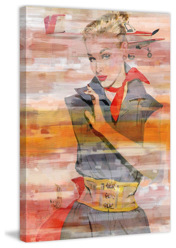 "Red Scarf" Print on Canvas, 40"x60"