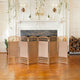 3 ft. Short Fiber Weave Room Divider Natural 6 Panels