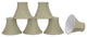 Small Bell Chandelier Clip On Lamp Shade Light Beige 3"x6"x5", Set of 6