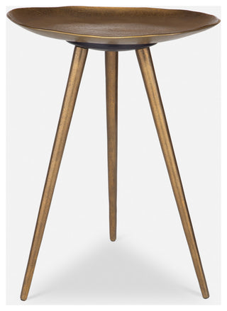 Uttermost - 24938 - Accent Table - Lily Pad - Antique Brass