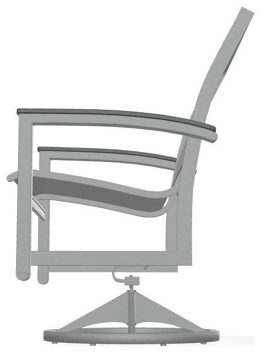 Bazza Sling Outdoor Swivel Rocker, Titanium/Graphite