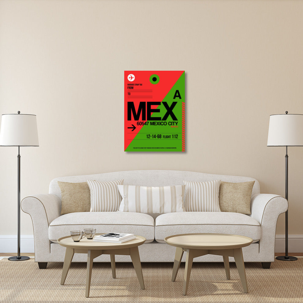 "MEX Mexico City Luggage Tag 2" Fine Art Print
