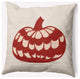 18" x 18" Pumpkin Perfection Indoor/Outdoor Polyester Throw Pillow, Maple Red