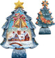 Hand Painted Christmas Tree Santa With Kids Figurine