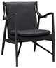 Modern Black Gray Makeshift Upholstered Lounge Chair