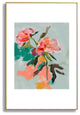 lunetricotee peonies abstract floral Metal Framed Art Print