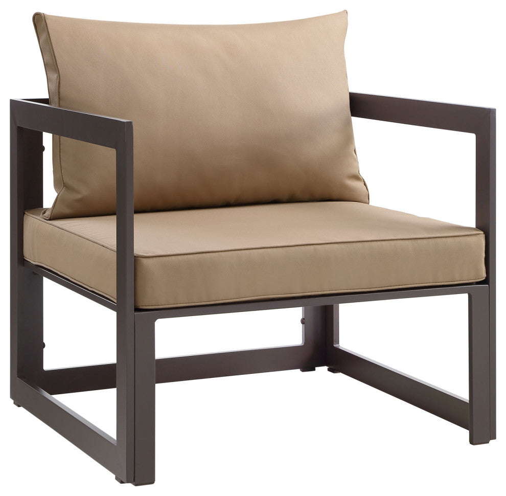 Brown Mocha Fortuna Outdoor Patio Armchair