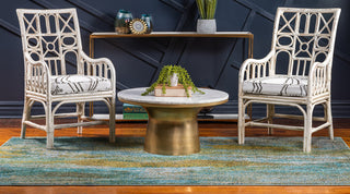 Unique Loom Turquoise Jardin Lilly 3' 3 x 5' 3 Area Rug