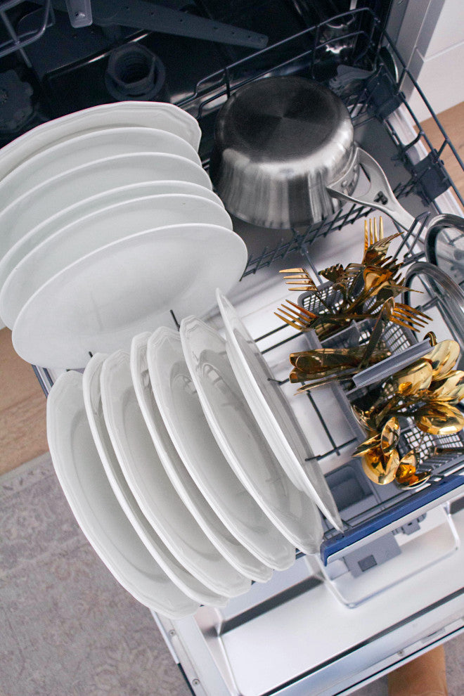 ZLINE Tallac 24" Panel Ready Dishwasher With a Gold Handle, DWVZ-24-G