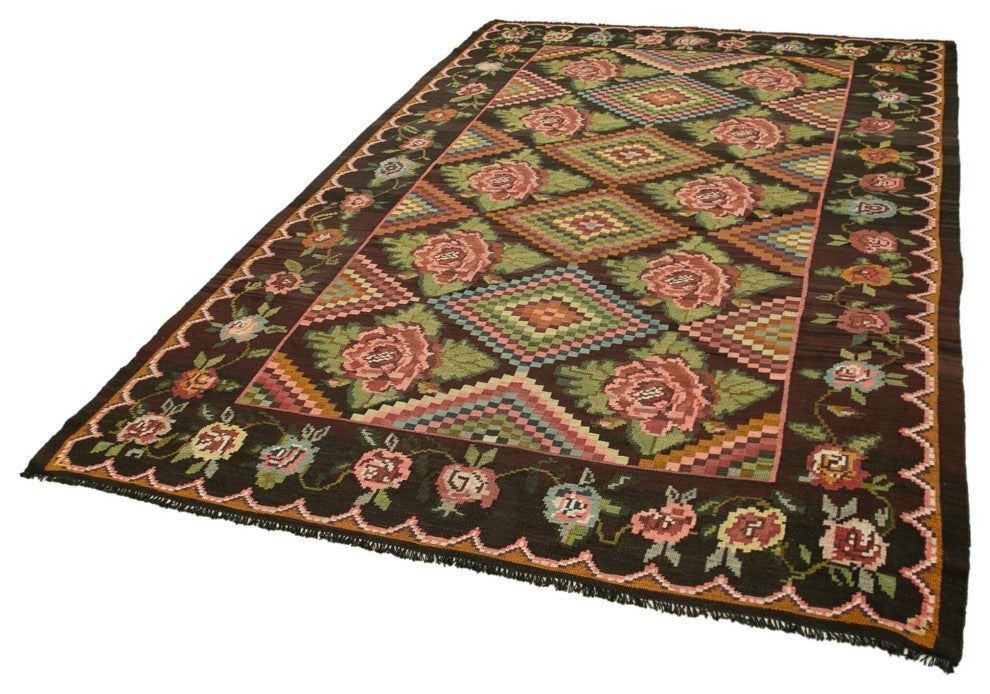Rug N Carpet - Handmade Moldovan 6' 4'' x 9' 6'' Unique Flatweave Kilim Rug