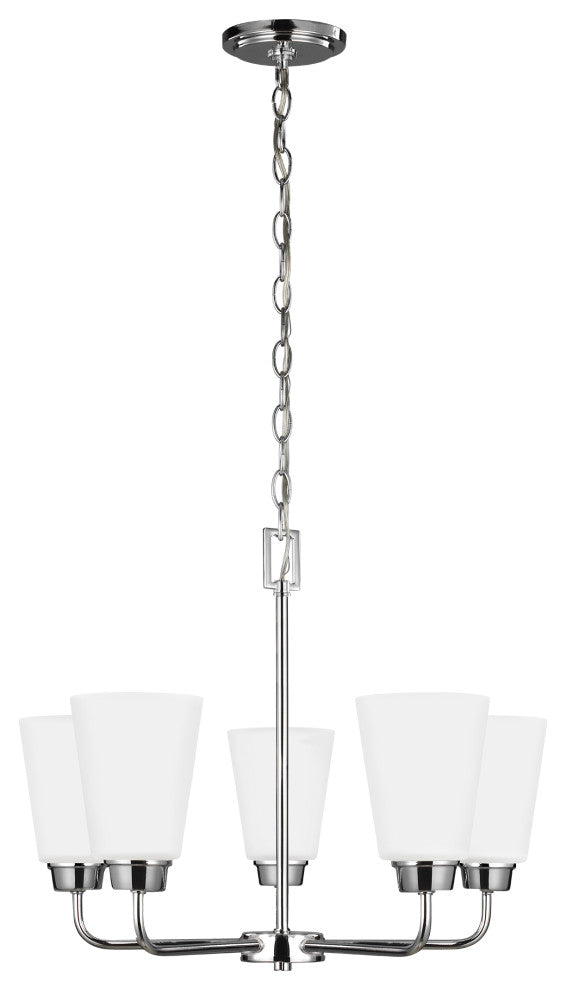 Kerrville 5-Light Chandelier, Chrome