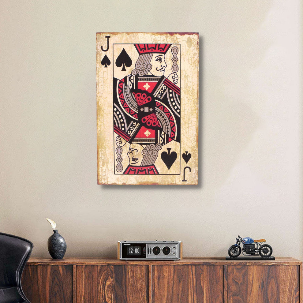 "Jack of Spades" Wall Sign, 23"x15"