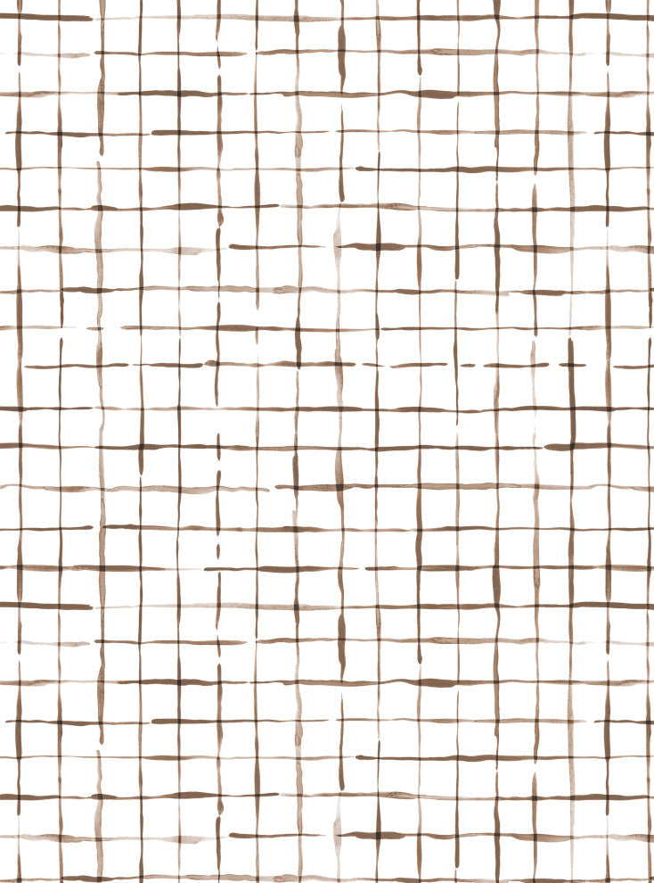 Crosshatch Peel and Stick Vinyl Wallpaper, Brown, 24" X 60"