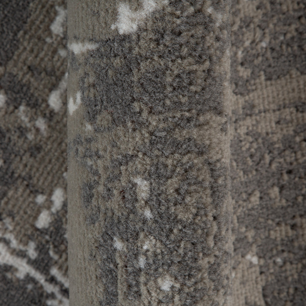 Alpine Ehra Power-Loomed Polypropylene Area Rug, Ivory, 5'3" X 7'6"