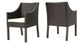 GDF Studio Antioch Outdoor Wicker Dining Chairs, Set of 2, Multi-Brown/Beige