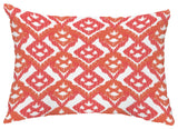 Hipster 14"x20" Decorative Abstract Outdoor Throw Pillow, Coral