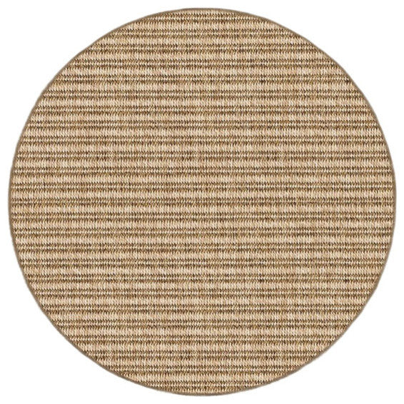 Couristan Antigua Indoor/Outdoor Accent Rugs - Stylish Comfort for Every Setting, Dune, Round 6'