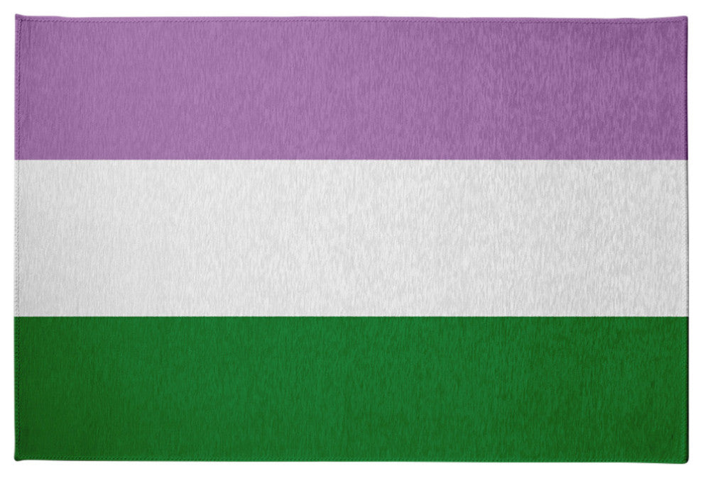 Genderqueer Chenille Rug, Genderqueer, 4'x6'