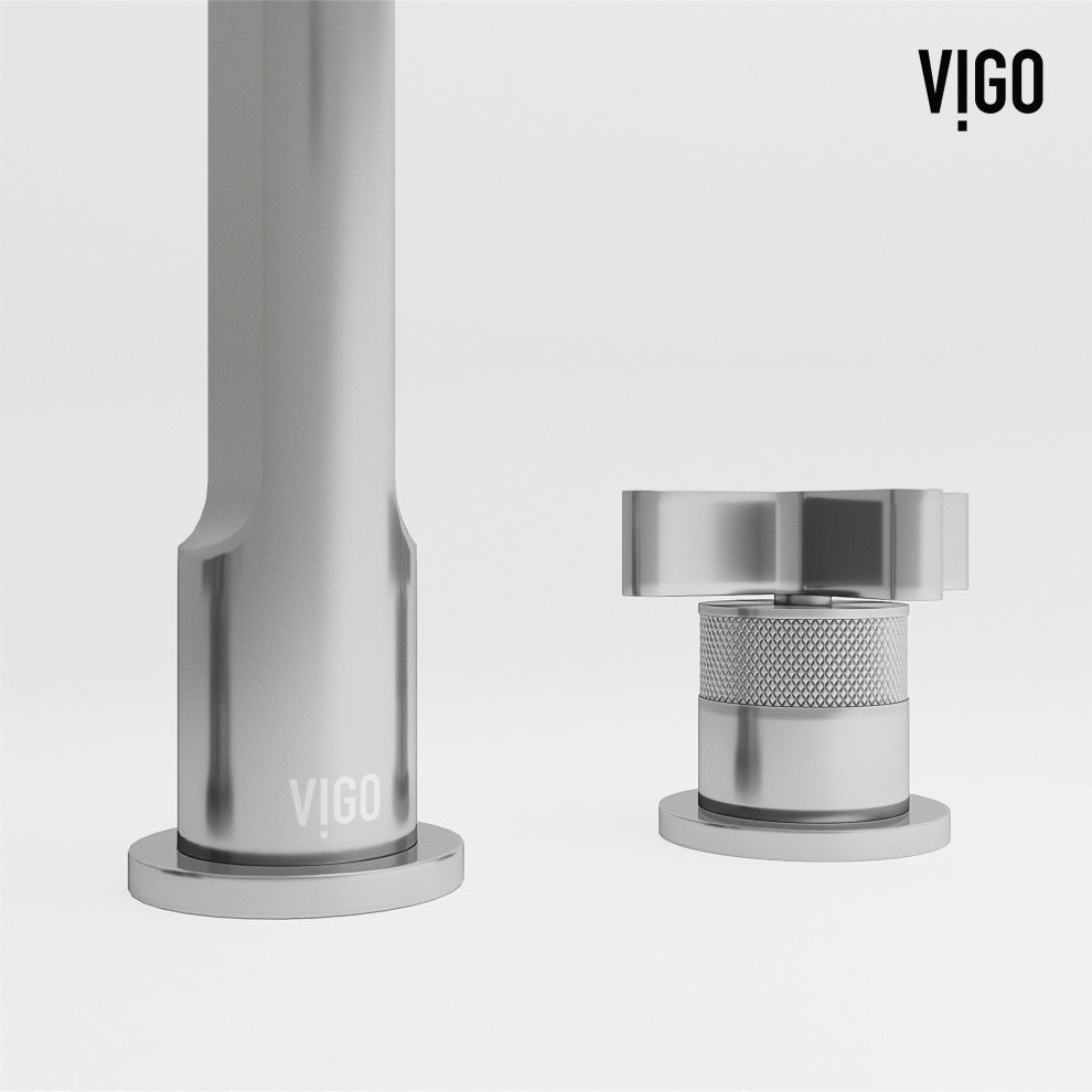 VIGO Wythe 9" H 2-Handle Widespread Bathroom Faucet, Chrome