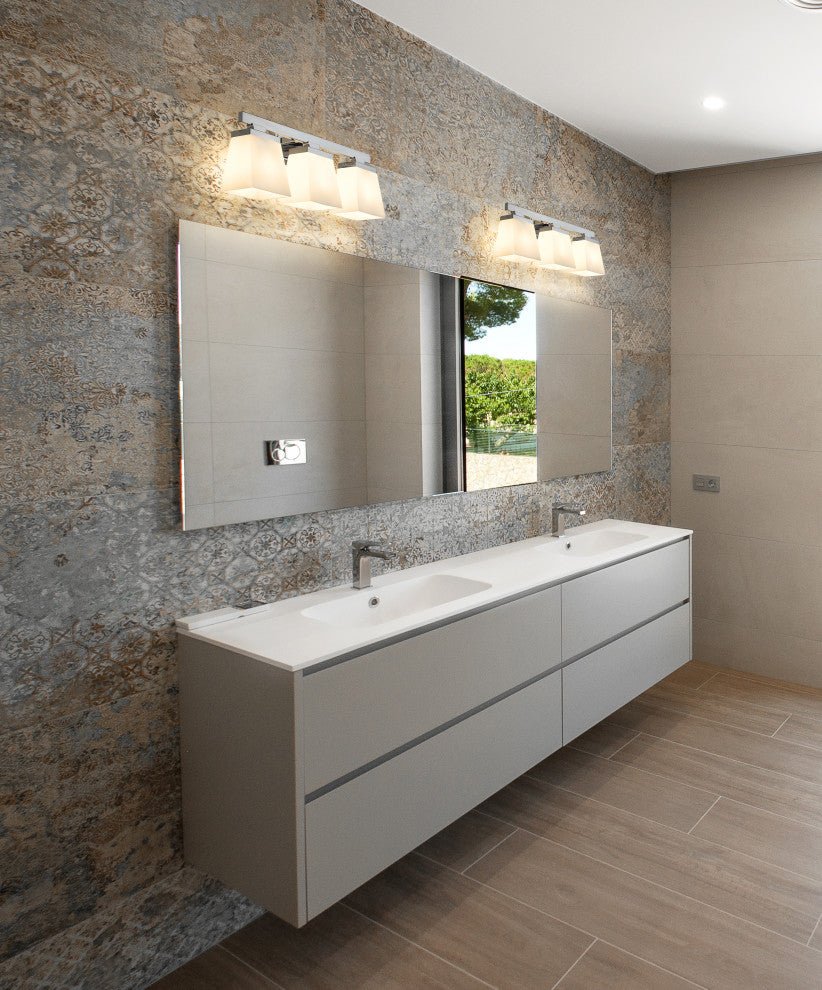 Zlite 1937-3V-CH 3-Light Vanity, Etched Opal