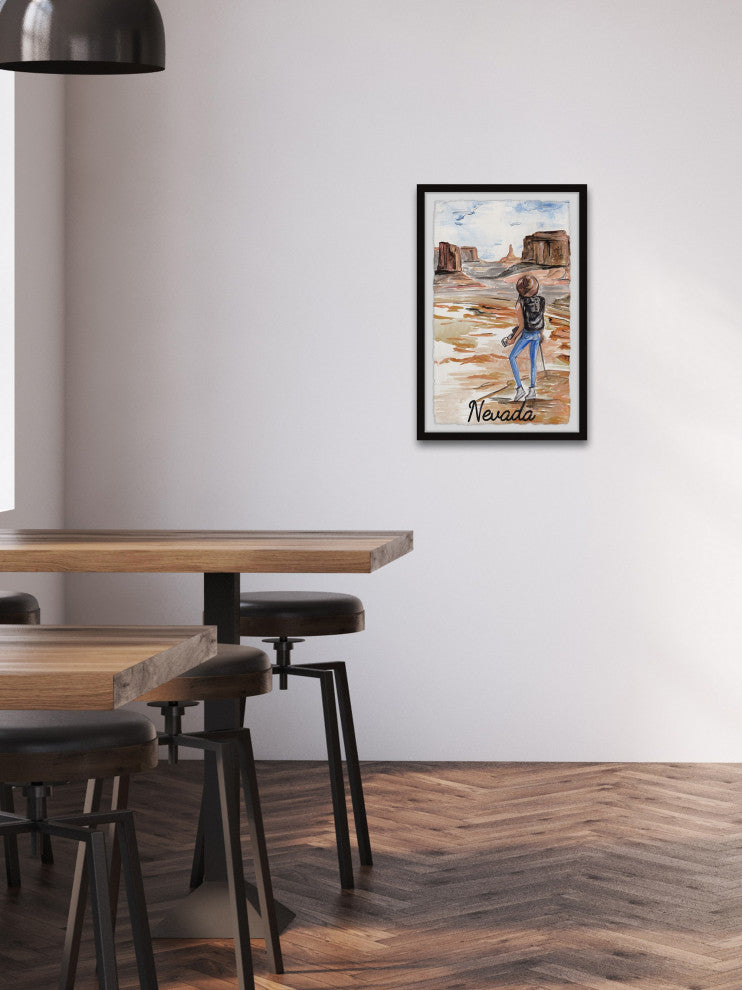 "Enjoy Nevada" Framed Painting Print, 8x12