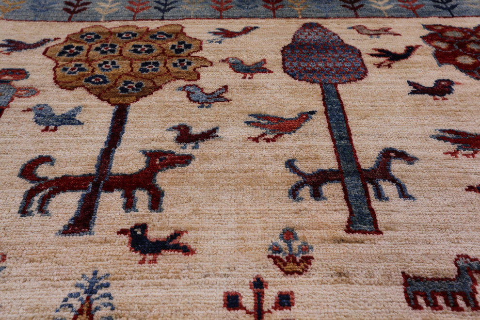 Handmade Persian Gabbeh Tribal Rug 8' 0" X 9' 8" Q7929