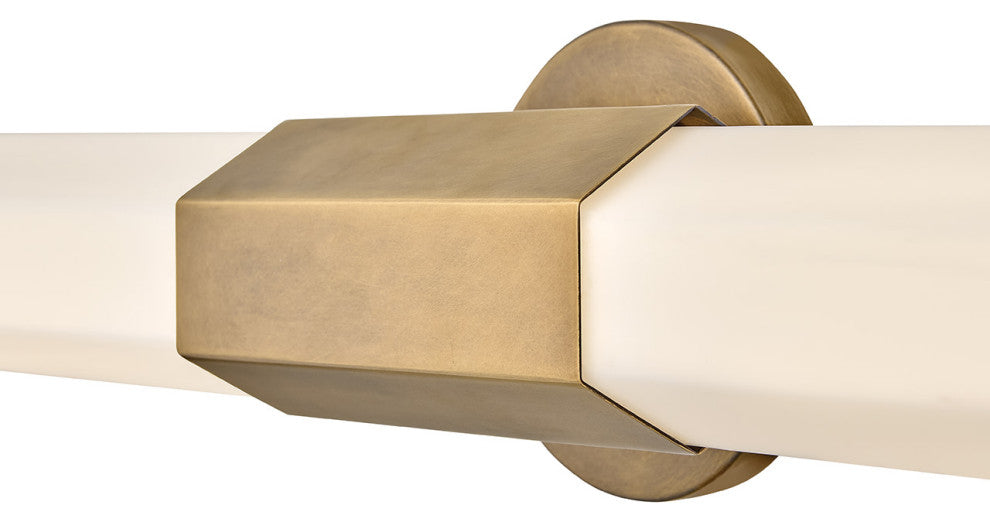 Hinkley Facet Bathroom Vanity Light, Heritage Brass, 40"