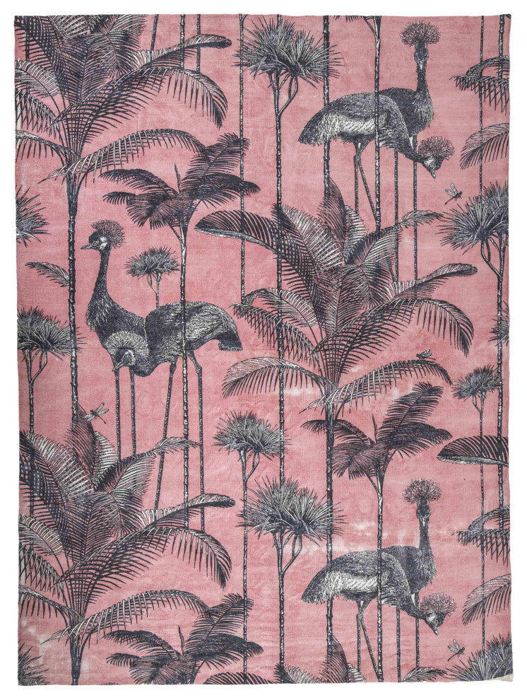 Palm Beach Gray/Pink 5'x8' Area Rug