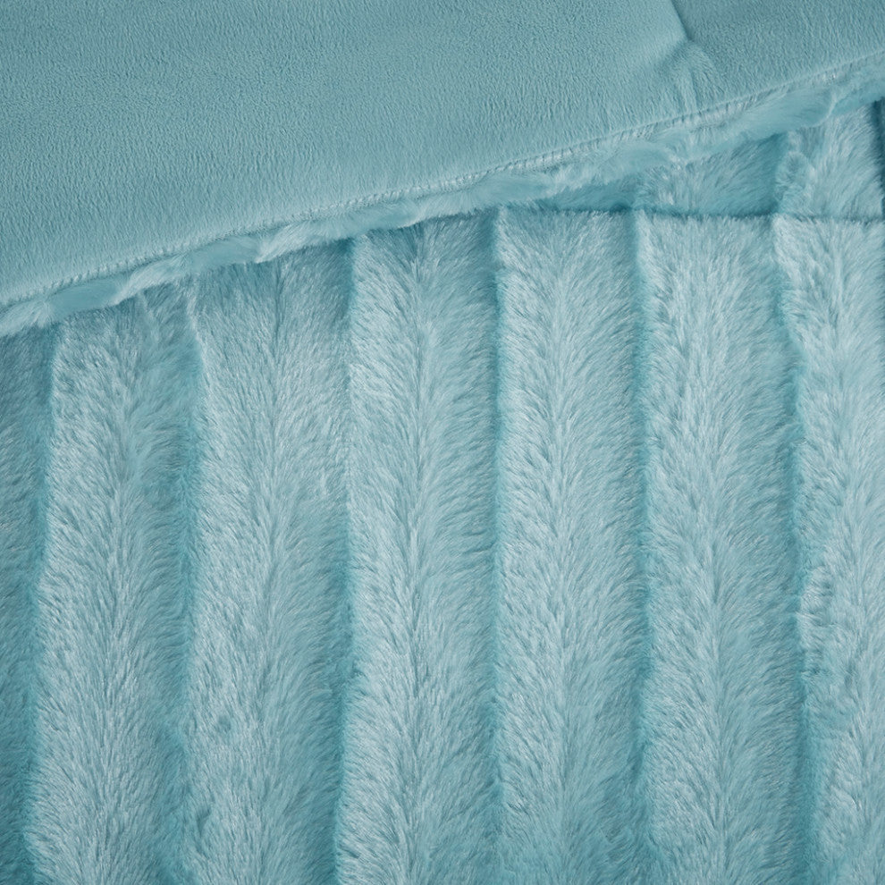 Madison Park Duke Dux Faux Fur 3-Piece Comforter Mini Set